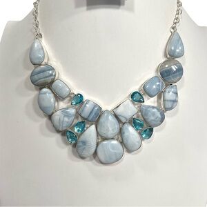Owyhee Opal 925 Large Gemstone Necklace